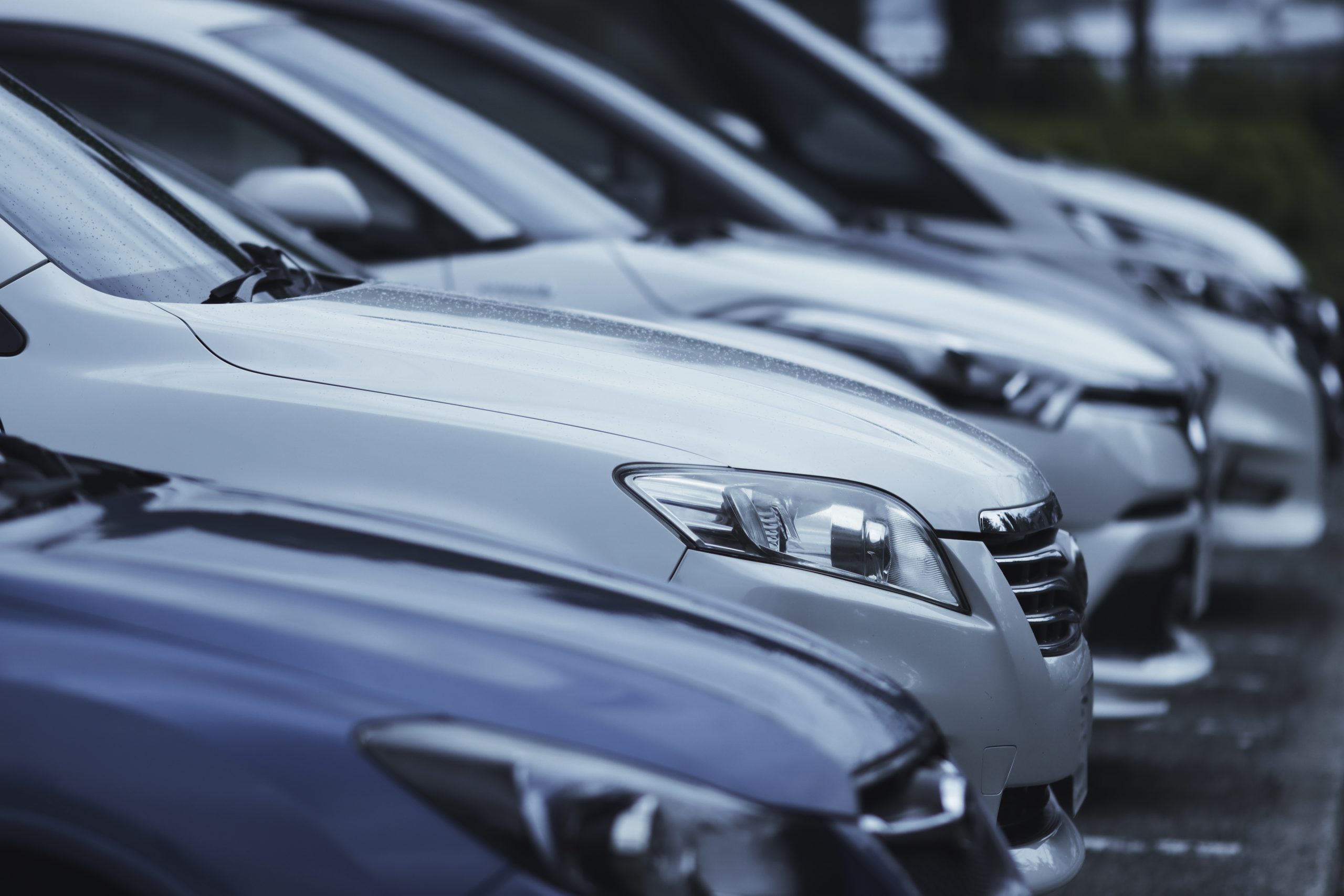 Scenery of multiple parking lots